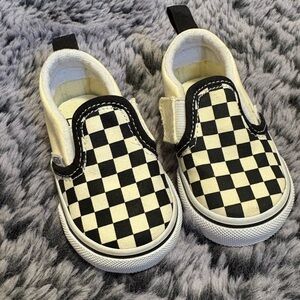 Vans toddler Black and White Checkered Sneakers